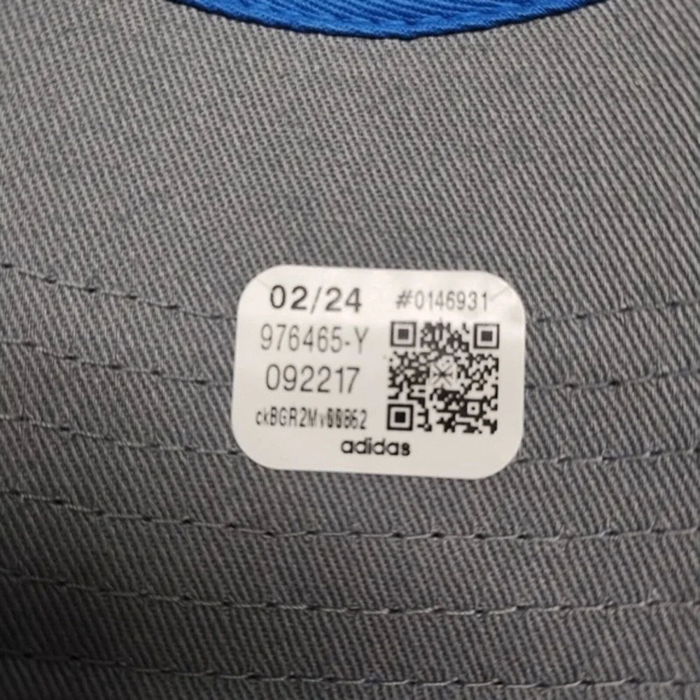 adidas Baseball Cap Youth Blue‎ 100% Cotton Relaxed Fit Adjustable Strapback Hat